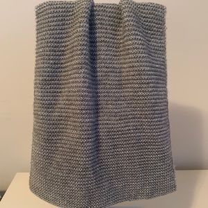 Sparkly Gray Knit Infinity Scarf